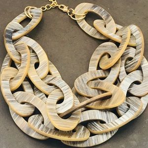 Jumbo Acrylic Link Necklace and Earrings Set